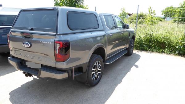 Hardtop mit starren Seitenscheiben, Farbe: Weiß, kabinenhoch, inkl. ABE für Ford Ranger Doppelkabiner, Modell 2023
